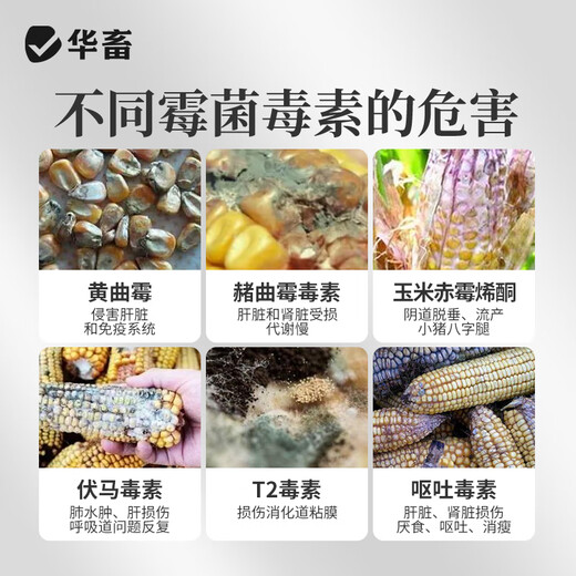 Huaxiu mold removal agent for veterinary pregnant animals can be used to remove mold for pigs, cattle, sheep, chicken and duck feed additives, sow mold removal agent 1 bag, high-end fast-dissolving mold removal agent 2Jin Jin equal to 0.5 kg/bag