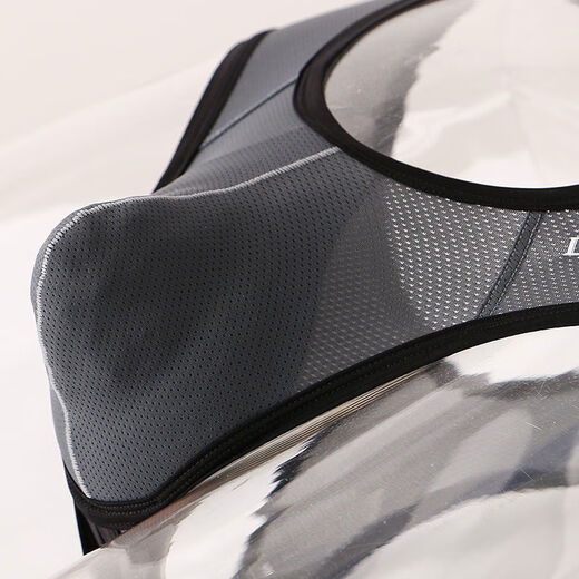 Men's transparent thong ice silk mesh one-piece hip-lifting high-elastic underwear solid color slim sexy double thong black M