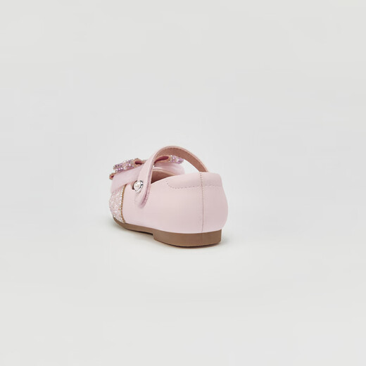 DAVE&BELLA Girls' Leather Shoes 2026 Spring New Children's Princess Shoes Fashionable Baby Girl Performance Shoes Children's Casual Shoes Pearlescent Pink Spot 21