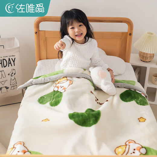 Guhurasher blanket thickened winter children's baby blanket kindergarten students autumn and winter nap advanced loving cute baby infant pregnancy texture fine fluff 200cm*230cm double large-/6.5Jin Jin is equal to 0.5kg, delicate and skin-friendly