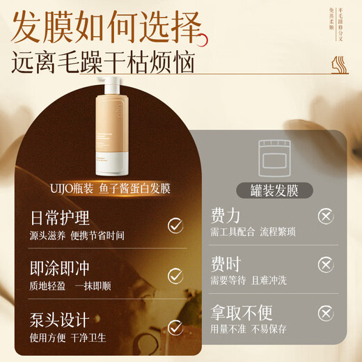 UIJO Caviar Anti-Breakage Hair Mask Conditioner Protein Nutrition Repair Smooth Shine Dry Improve Frizz Prevent Hair Fall