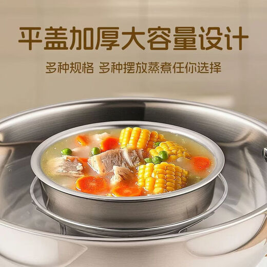 Stainless steel multi-purpose baking pan, lard basin with lid, steamed egg bowl, special steaming tray with lid, household steaming bowl, high temperature resistance, thickened and deepened, stainless steel multi-purpose baking tray with lid, 22CM 1 piece