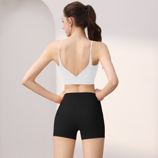 Yoga clothes for women, Pilates training sports bra, fixed cup, quick-drying breathable running fitness shorts for women, Raspberry Red + Raspberry Red M