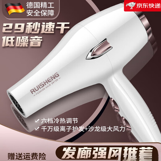Philips (PHILlPS) same German quality personal care home appliance hair dryer high power household strong air hot and cold air blue light negative ion hair dryer fashion white 35000 strong air free three quick dry styling quality assurance