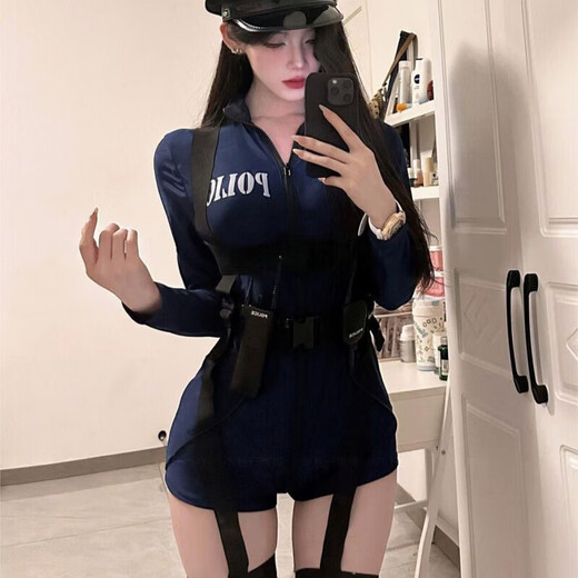 Universal royal sister's uniform, marine uniform, a complete set of one-piece cosplay costumes for women, new hot white hat, one size fits all, great value, full set of blue, including model's same hat