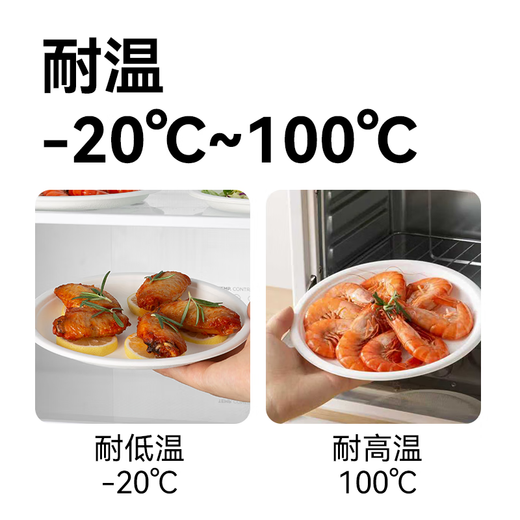 Made in Tokyo, disposable plates and tableware, food-grade barbecue camping sugar cane pulp dinner plates, 8 inches * 32 pieces