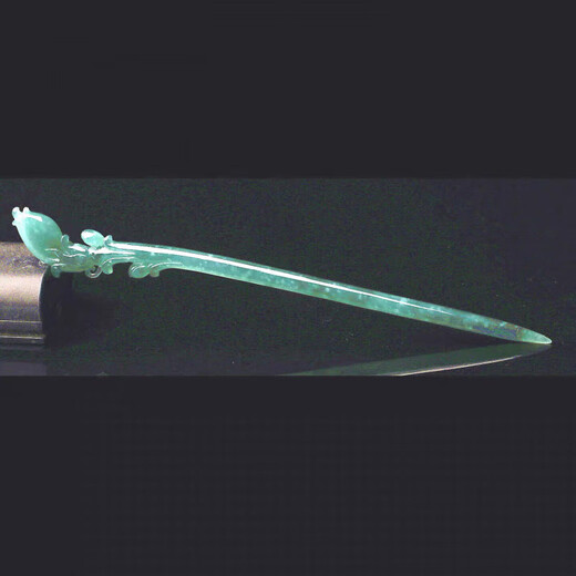 Shudou Ice Jade Hairpin Orchid Jade Hairpin Double-sided Carved Ancient Style Hanfu Cheongsam Hair Accessory Birthday Gift