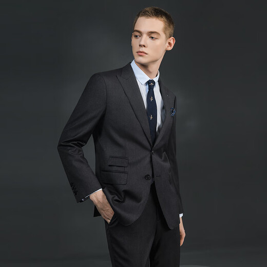 Guillaume de Mons imported from Italy virgin wool blazer men's formal wear men's groom wedding dress suit Italian fabric top + trousers 48 tops trousers size please note