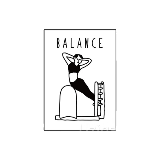 Ruixi balance yoga studio decorative painting yoga fitness room background wall hanging painting Pilates line style mural A 30*40CM_art texture surface 2.5cm aluminum a