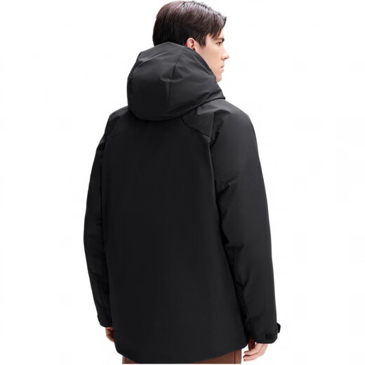 DESCENTE New Year's gift SKI STYLE series sports hooded waterproof long-sleeved parka down jacket men's BK-Anthracite M