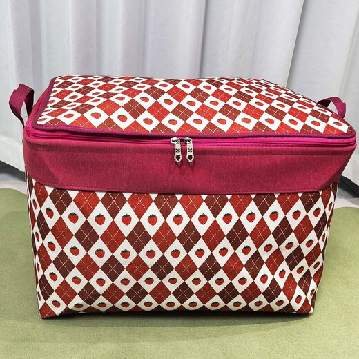 Sailoto large luggage bag moving three-dimensional storage bag household three-layer thickened storage box storage basket modern fabric folding 100 liter covered pumpkin 55*40*40cm thickened