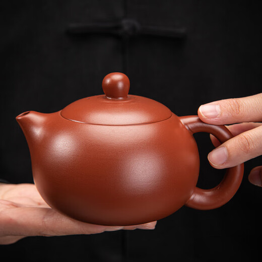 Yixing Zisha teapot pure handmade famous master Dahongpao Xishi teapot Kung Fu tea set household teapot Xiao Xishi teapot-180ml-high-quality single pot 180ml