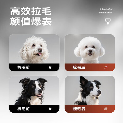 TYZAYR Japanese cat comb, pet combing, special large-scale hair removal comb, dog needle comb, cat hair removal brush, dog comb, military green (combing beads do not hurt the skin)