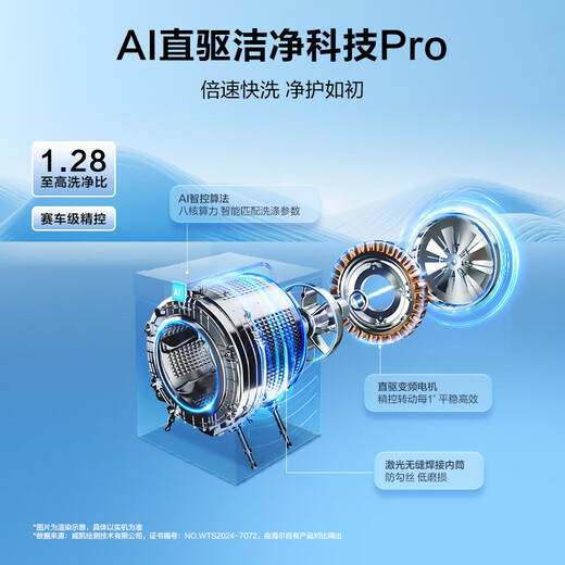 Haier Yunxi 4.0pro new product 10kg household ultra-thin large capacity drum washing machine direct drive fully automatic washing and drying machine first-level energy efficiency subsidy 75DW Ice and Snow White Yunxi 4.0Pro丨High-end Care丨Flagship New Product