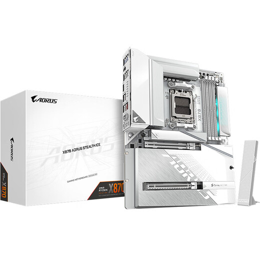 GIGABYTE back-mounted ice sculpture X870 AORUS STEALTH ICE motherboard DDR5 supports AMD CPU AM5 9700X 9950X 9900X 9600X