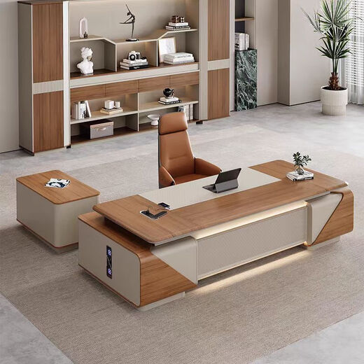 Suyu New Chinese Style Office Solid Wood Large Table Desk Leader CEO Pure Solid Wood Executive Desk Boss Desk with Side Cabinets Customized Sizes and Colors Please Contact Customer Service