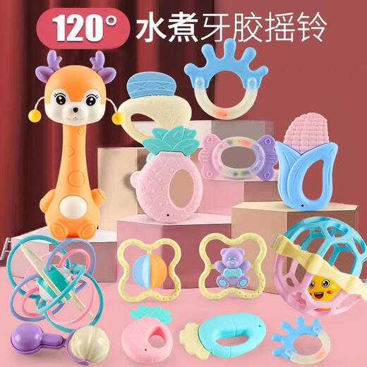 Qiaran Japanese baby chewing and eating fruit can push silicone food fruit and vegetable baby to eat fruit food supplement soothing teether bite bag glacier blue cyy 1 pack