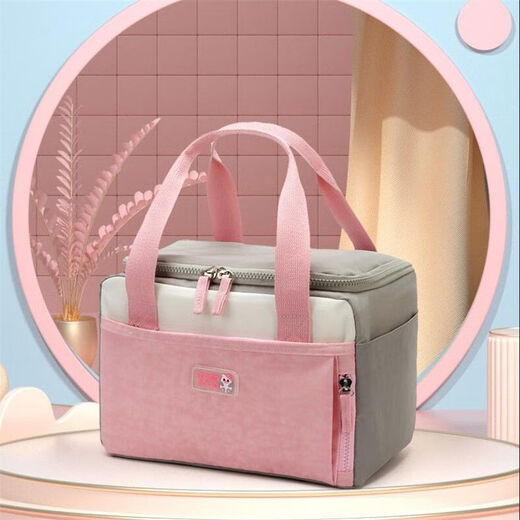 Insulated bag portable aluminum foil thickened insulated lunch box lunch box cake medicine refrigerated breast milk cold bag waterproof ice bag new pink