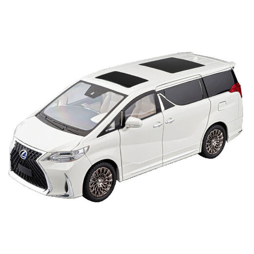 124 remote control Toyota Lexus LM300 alloy car model sound and light pull back children's toy gift Lexus LM300 remote control version liquid white off-road vehicle