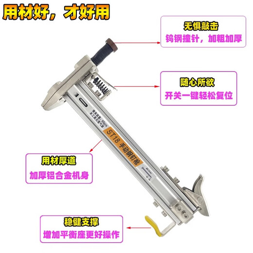 Chengyang ST18 manual nail gun steel nail gun nail gun semi-automatic cement nail gun wire trough nailing machine straight nail gun