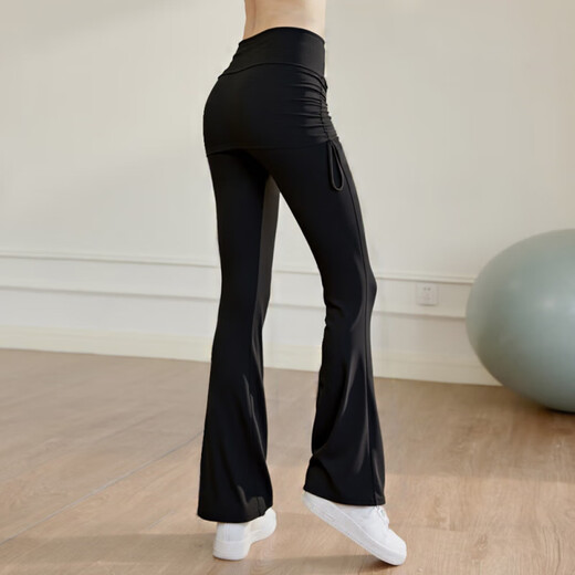 LULULOMDDW Nude Yoga Pants Women's Autumn and Winter New High Waist Hip Lifting Pilates Training Sports Micro-Large Fitness Pants Heron White L
