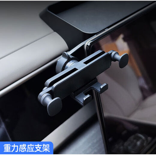Litian is suitable for Denza D9 central control screen rear storage box storage box modified interior special automotive accessories D9 solid plastic flocking screen storage box with bracket arm + gravity mobile phone holder Denza Denza D9 2022-2025