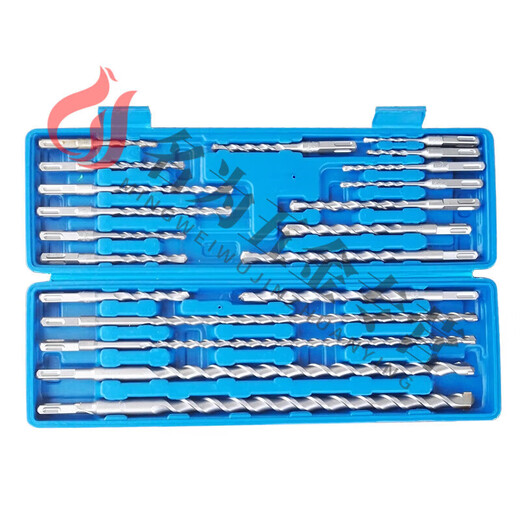 Ai style electric hammer drill bits 20 pieces commonly used set square handle four pits round handle two pits two slots 110-450 total square handle 20 pieces set