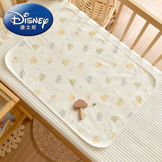 Disney newborn diaper pad, baby diaper pad, children's diaper pad, waterproof class A pure cotton washable 1 pack (beige panda) class A knitted cotton 30*50cm