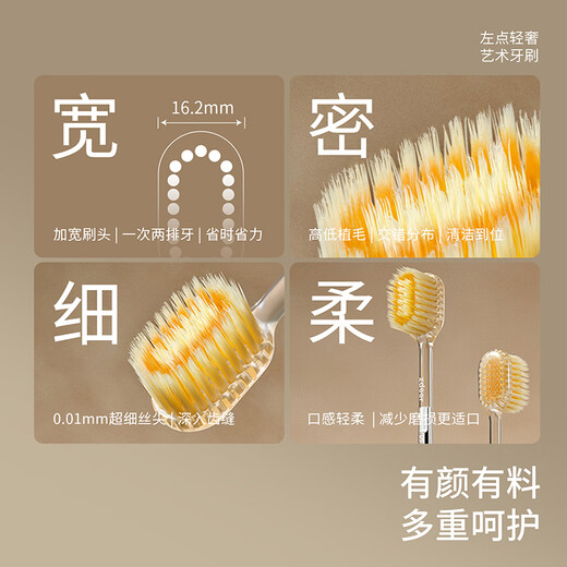 Click on the left manual toothbrush with replaceable brush head for men and women, adult household soft-bristled air model, brush handle 1 + brush head 4