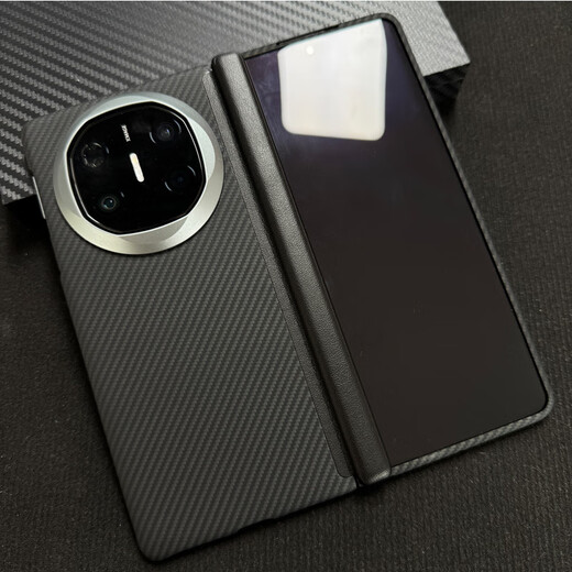 Huawei (HUAWEI) original quality suitable for Kevlar folding screen mobile phone protective case business new product hinged mateX5 carbon fiber black and gray fine lines 600D_metal frame magnetic back cover center shaft model Huawei_Mate_X6