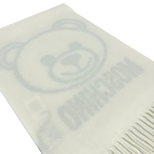 MOSCHINO scarf for women bear pattern scarf Christmas gift for girlfriend beige