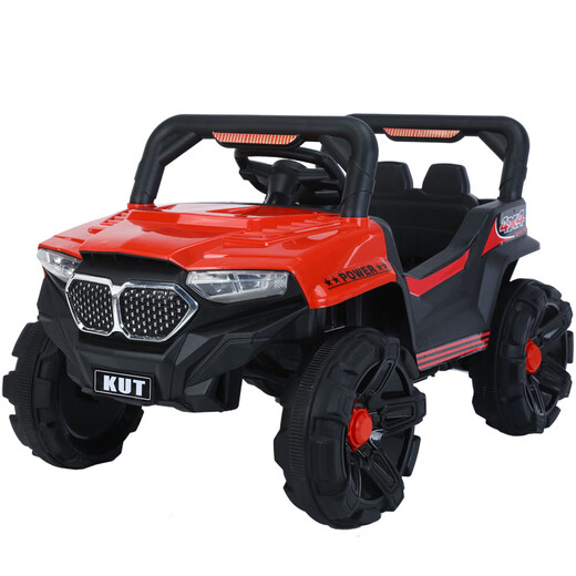 Shantou Lincun children's electric car dual-drive remote control off-road vehicle can seat two men and women electric car toy car stroller royal blue