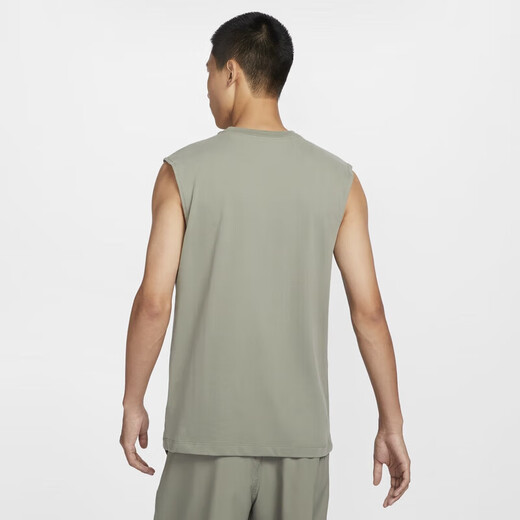 耐克（Nike）背心男装2025春季新款DRI-FIT运动服快干透气跑步健身训练无袖T恤 FZ8031-053暗泥灰 L