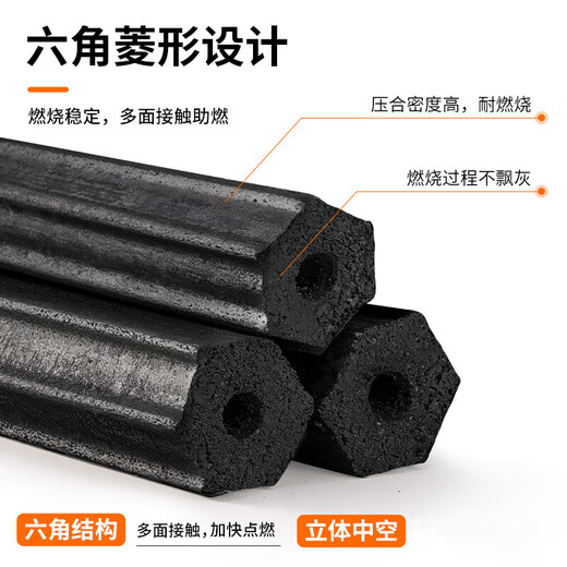 Geshu BBQ charcoal, smokeless BBQ charcoal, quick-burning charcoal grill, heating charcoal, tea charcoal, hot pot charcoal, 5 Jin Jin is equal to 0.5 kg
