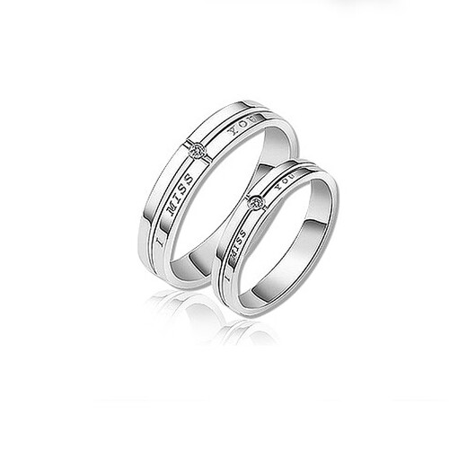 MZMZ platinum couple ring men's pt950 platinum marriage proposal new ring Valentine's Day birthday gift for girlfriend when/next day delivery - light luxury witness love live mouth ring