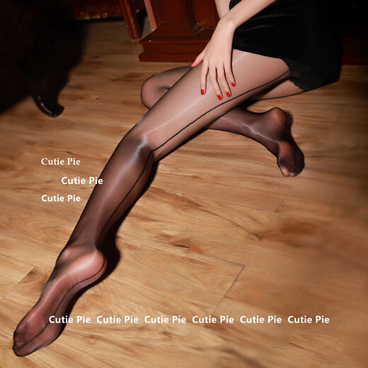 Cutie back vertical line aurora high waist shiny black silk waistless stockings pantyhose multi-color bottoming silk black open D one size fits all