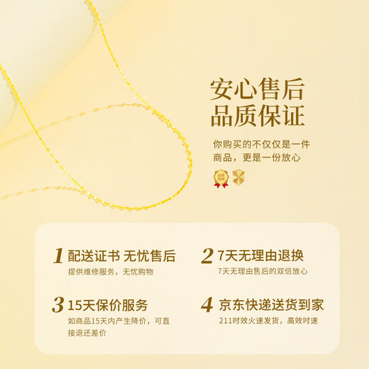 China Gold 18K Gold Necklace Women's Foot Gold Chain Pendant Clavicle Chain Jewelry Birthday Gift Girlfriend Wife Wedding Anniversary 18K Lip Chain Jingsuda