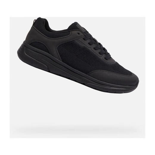 GEOX men's running shoes are breathable, moisture-wicking, lightweight, comfortable, non-slip and wear-resistant, black mesh material black 45