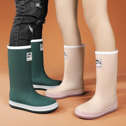 Xiaohongshu popular rain boots for men in autumn and winter, special for sea fishing, non-slip, waterproof, work protection, wear-resistant kitchen, black - flagship model 1 37