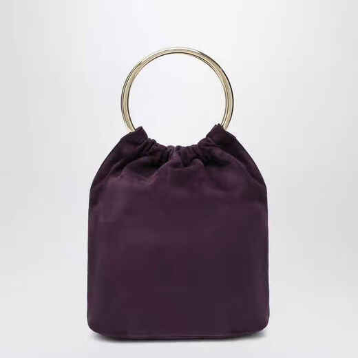 PRADA FW25 Luxury Women's Mini Purple Suede Bucket Bag PURPLE One Size