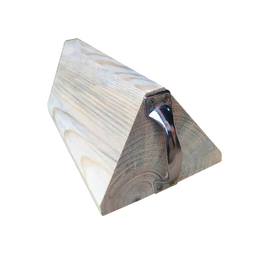 Solid wood triangular wood back stop wheel block parking positioner medium and large truck blocking wood anti-slip sleeper triangular wood with handle (length 30 width 15 height 12)