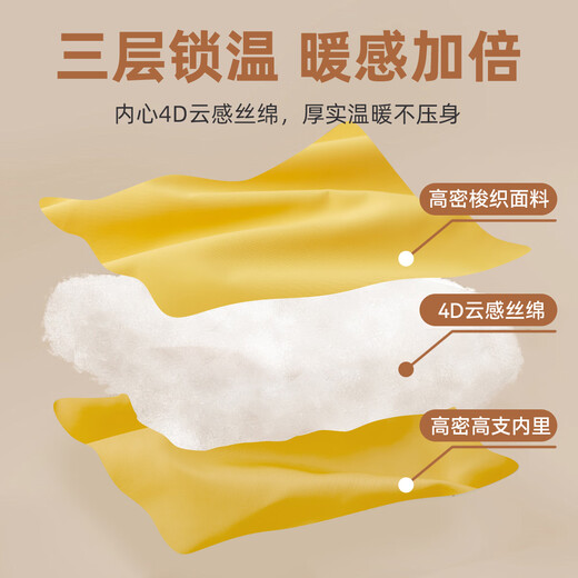 Dudujia girl's cotton-padded jacket winter thickened children's cotton-padded jacket winter trendy baby jacket deep winter style children's clothing yellow 100