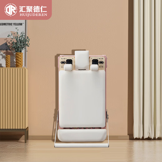 OTHER/Other large Pilates equipment, aluminum alloy core bed, foldable white bed, five pieces of the same style for home yoga studio, pink bed body + white PU leather + domestic carbon spring