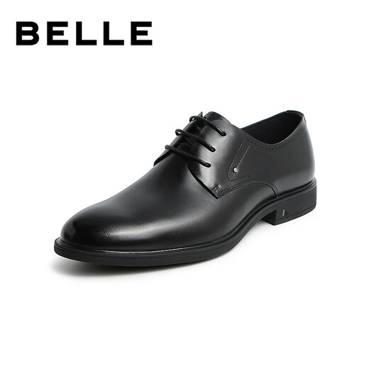Belle Men's Shoes Business Formal Leather Shoes Casual Height Soft Sole Leather Shoes 10503AM3 Black - Single Liner 41