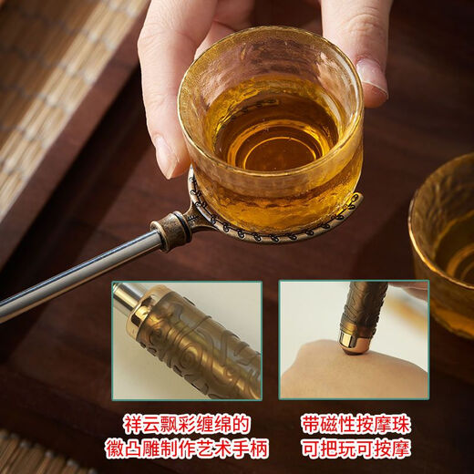 DY wooden portable cup and fork tea clip tea set tea dispenser tea worker kung fu tea accessories tea cup tea set long handle wooden carved handle