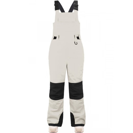 Gsou SNOW new children's overalls winter outdoor sports single and double plate wear-resistant color-blocking windproof and waterproof ski pants for women black 90cm