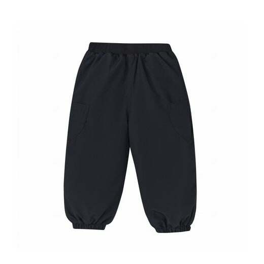 笛莎（DEESHA）童装女童羽绒裤2025冬季新款女孩户外保暖百搭长裤儿童滑雪裤 黑色 100