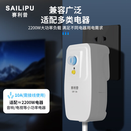 SAILiPU leakage protection plug, electric water heater anti-shock protector, conversion anti-leakage conversion socket thickened plug, 10A wiring type, power 2200W