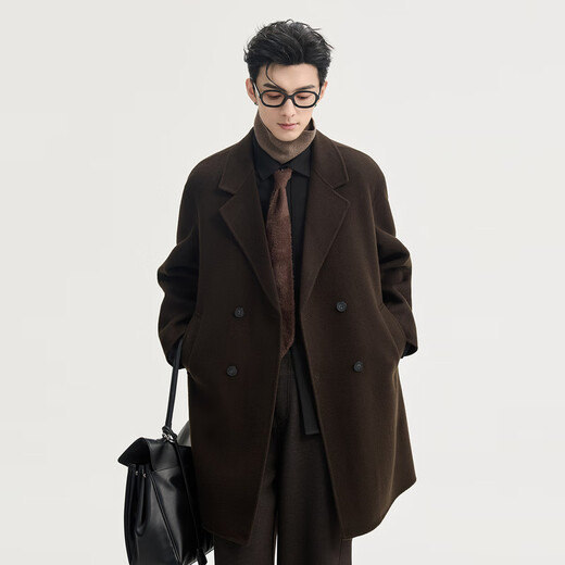 Piaget Zall 2025 Early Winter 100% Pure Wool Wool Coat 4 Buttons One Hand Long Men's Mid-Length Thick Warm Jacket