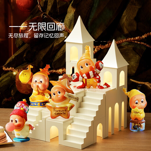 JOKOOAN blind box storage box is suitable for Starman series DIY castle landscaping layout hand-made cute display box with lights Parallel Vision-C type (lighted version) lights*4+remote control*1 fun to play with, display and storage